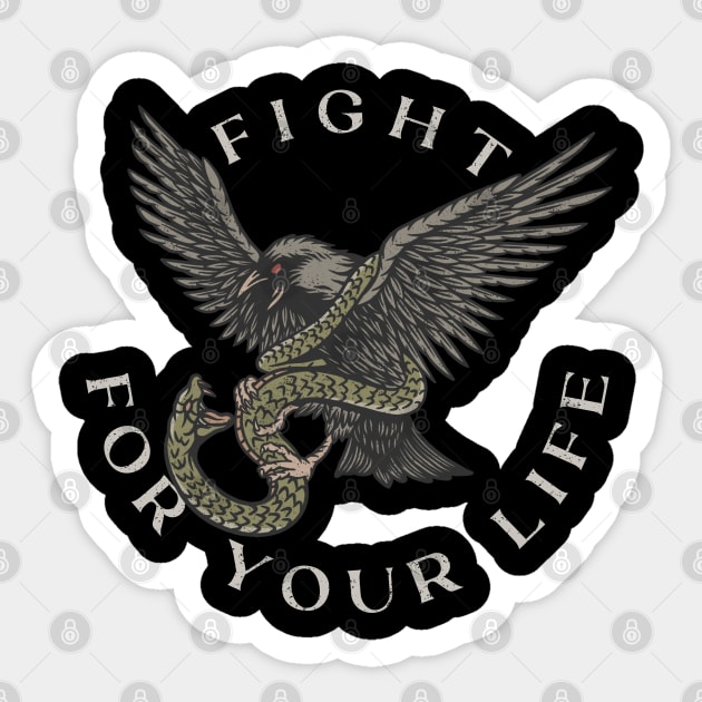 Fight for your life Sticker by Shankara